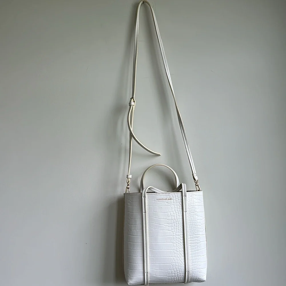 Elizabeth and James White Croc Print Purse - Picture 2 of 5